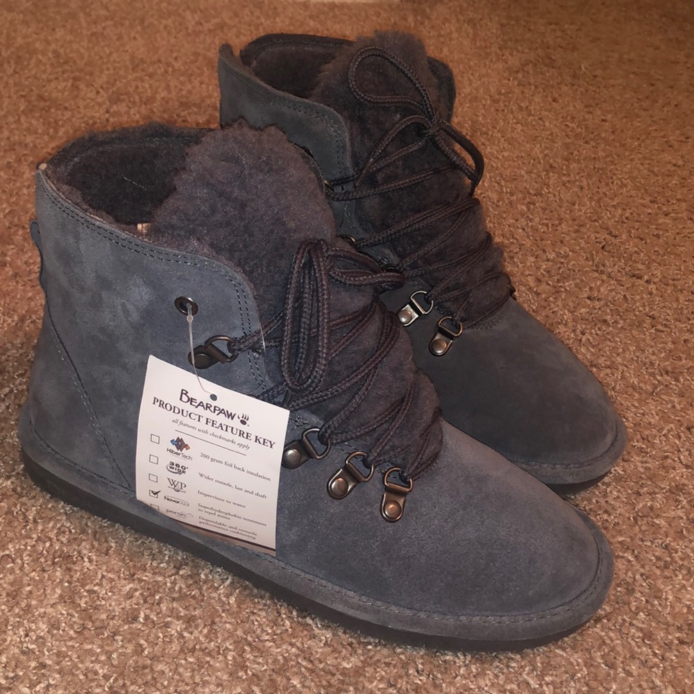 BearPaw Kerri lace up boots with NEVERWET.